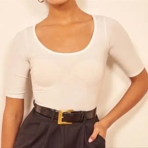 Reformation Delia White Top *New w/Tags!
